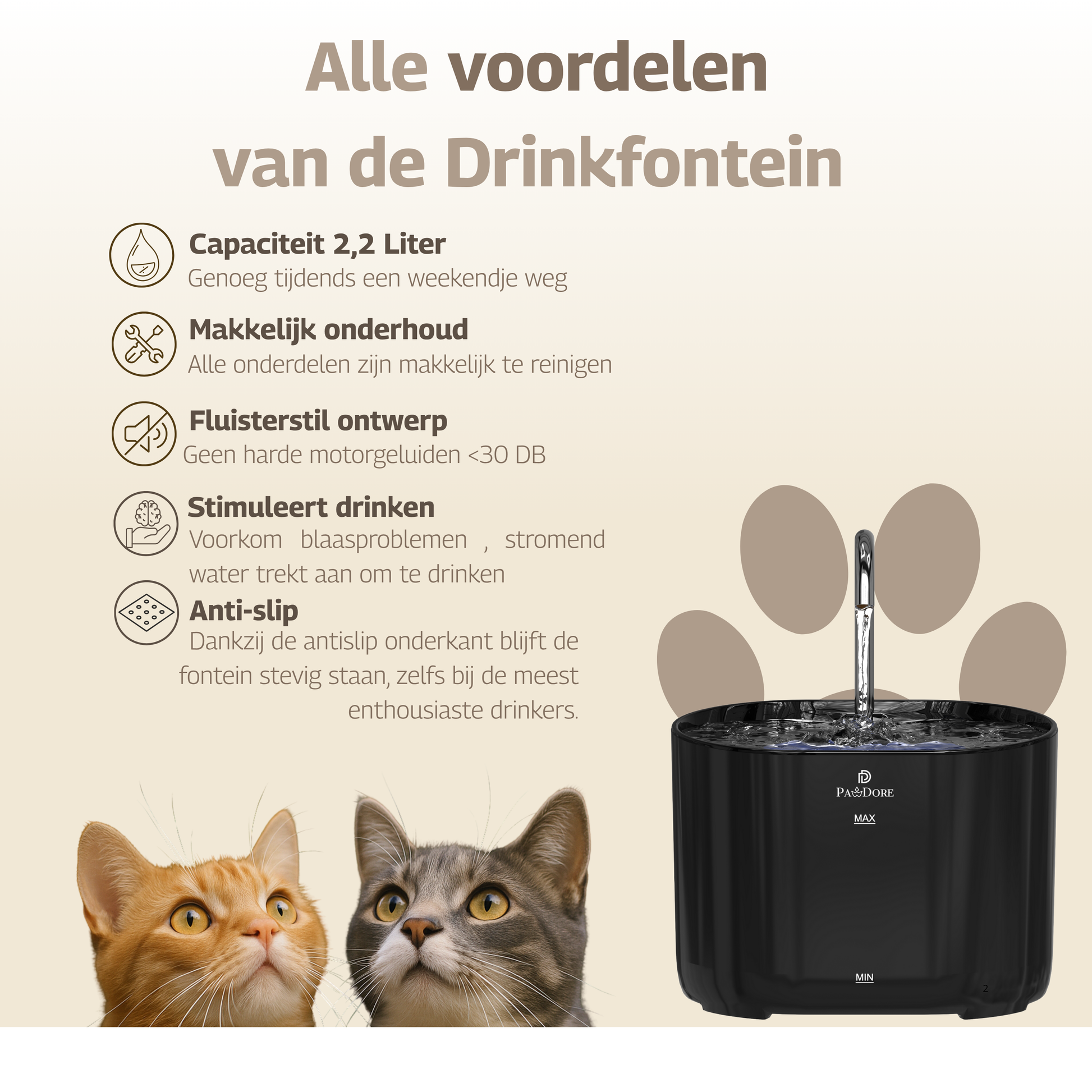 Drinkfontein hond/kat 30 cm toprank wit - Drinkfonteinen - R Drinkfontein hond/kat 30 cm toprank wit - Drinkfonteinen - R